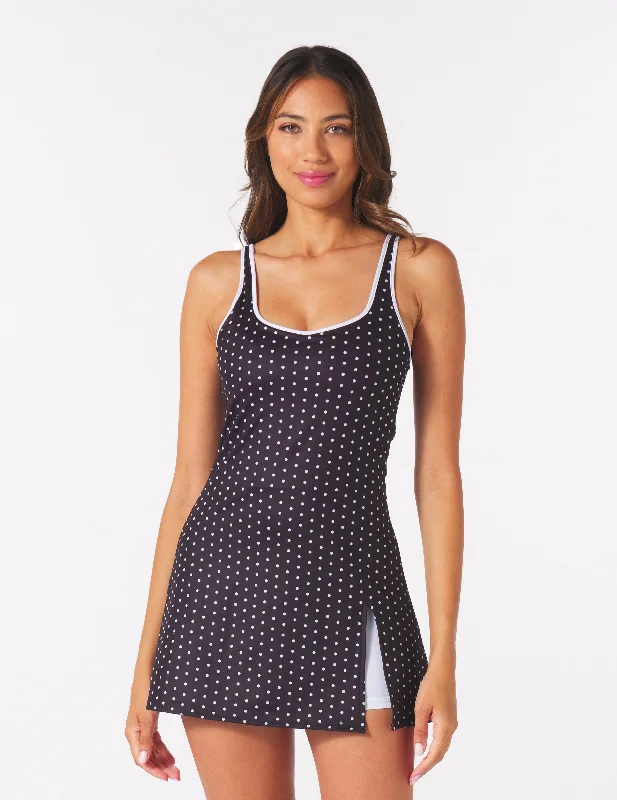 Sculpt Dress: Black/White Polka Dot Women's Seasonal Apparel