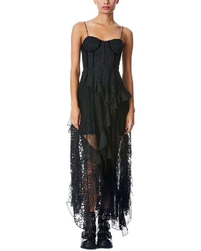 alice + olivia Jemma Lace Corset Dress Chic Casual Wardrobe Essentials