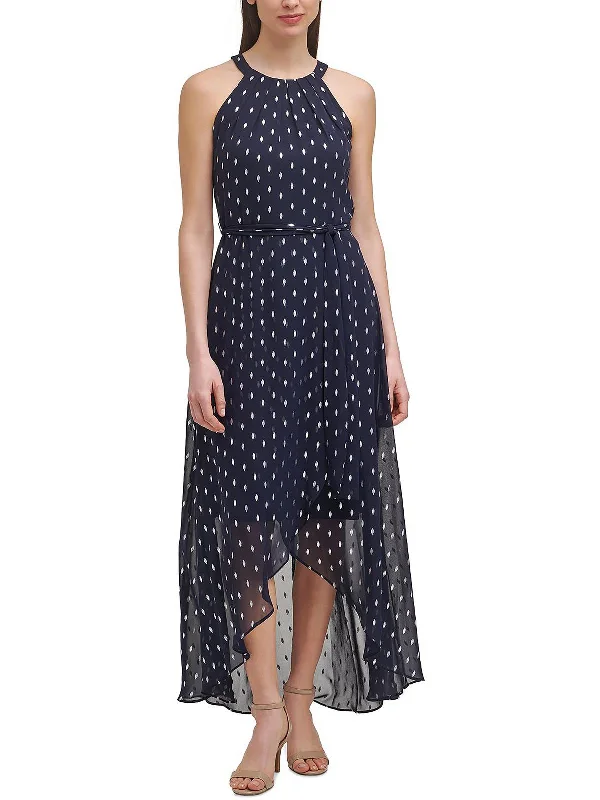 Womens Hi-Low High-neck Halter Dress Clearance Sale