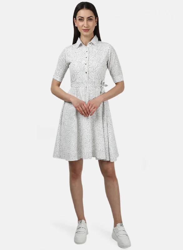 Womens White Printed Dress Latest Fashion for Women