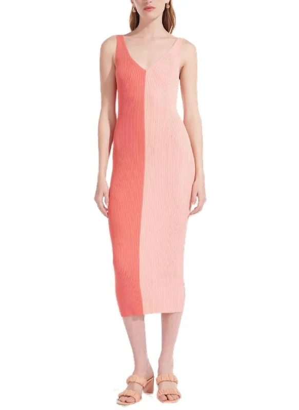 Dana Dress in Bittersweet/Peach Luxury Women's Clothes