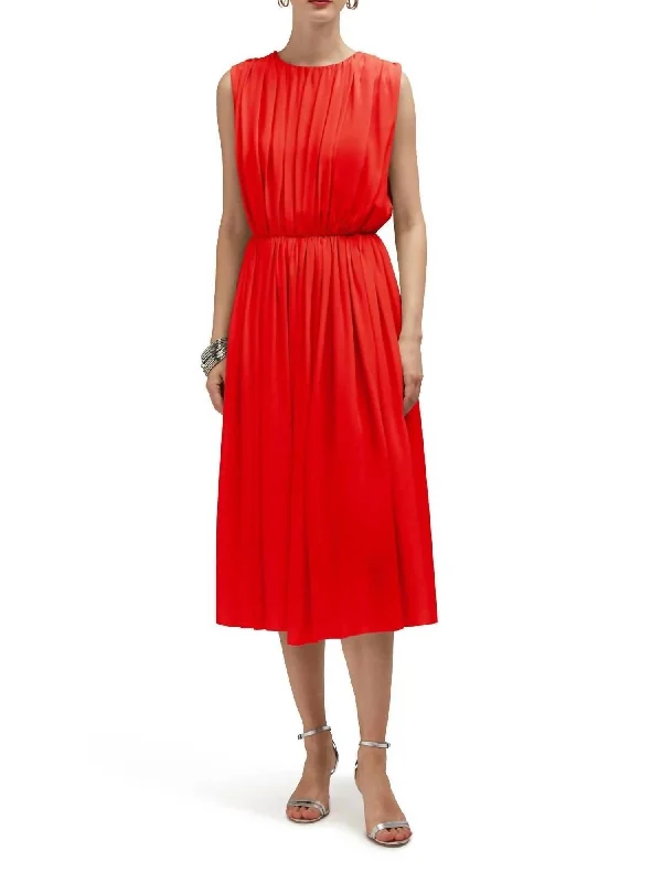 Cala Dress In Goji Berry Women's Outfit