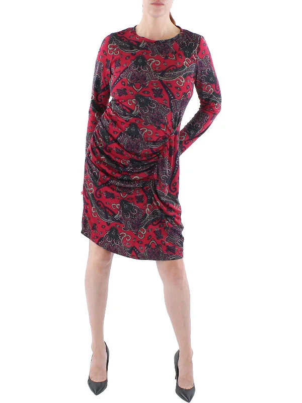 Womens Paisley Knee Sheath Dress Trendy Online Boutiques