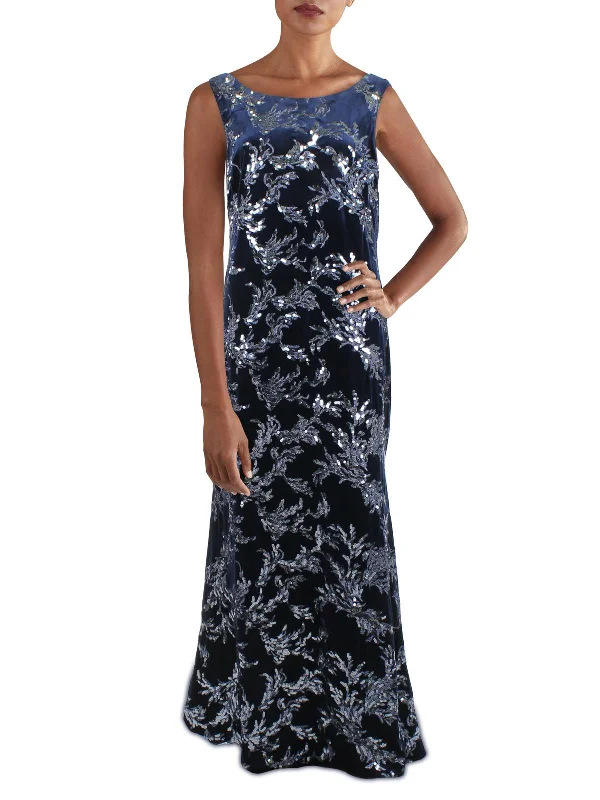 Womens Velvet Maxi Evening Dress Trendy Women's Fashion