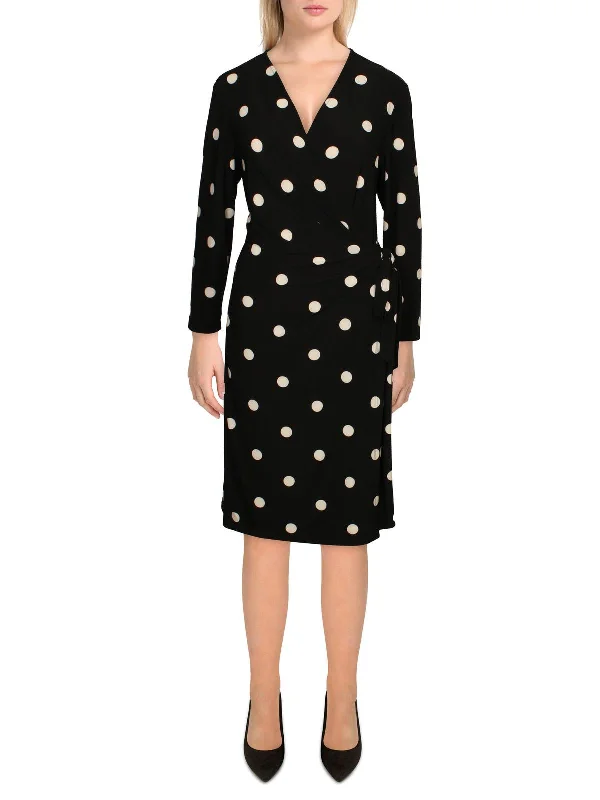 Nomad Womens Polka Dot Knee Wrap Dress Fashionable Dresses for Women