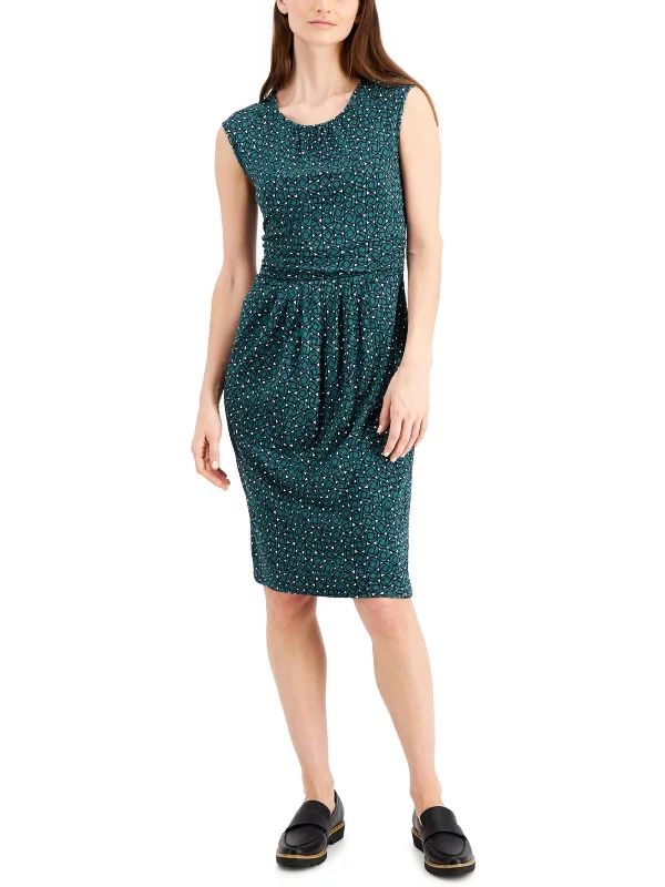 Womens Formal Printed Sheath Dress Women's Vacation Attire