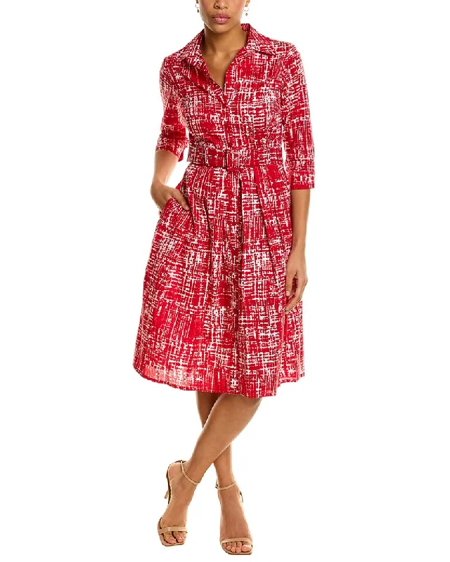 Samantha Sung Audrey 3 Shirtdress Women's Fashion Clothing