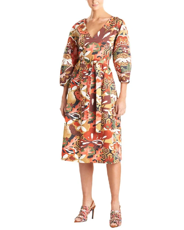 NATORI Lantern Sleeve Dress Women Fashion