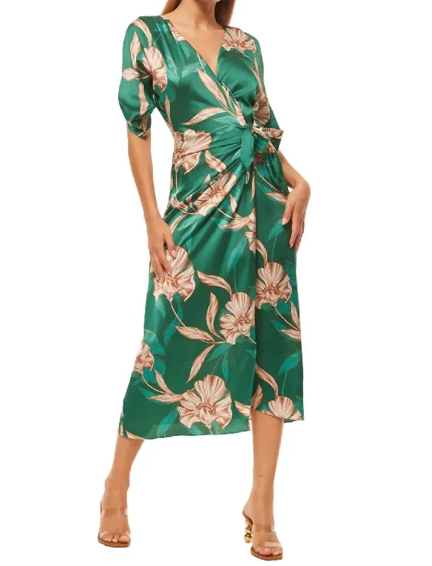 Francesca Dress In Cartagena Flora Comfortable Lounge Clothing