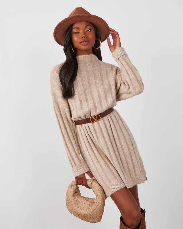 Averie Mock Neck Mini Sweater Dress Flash Sales This Week