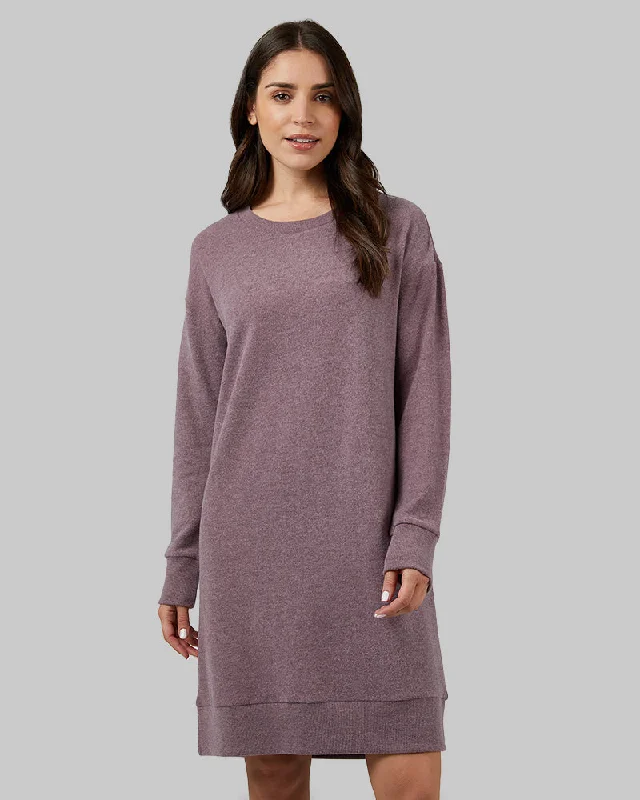 WOMEN'S SOFT SWEATER KNIT CREW DRESS Trendy Boutiques Online