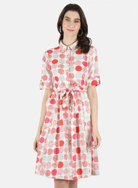 Women Pink Printed Dress Affordable Women's Clothing Online