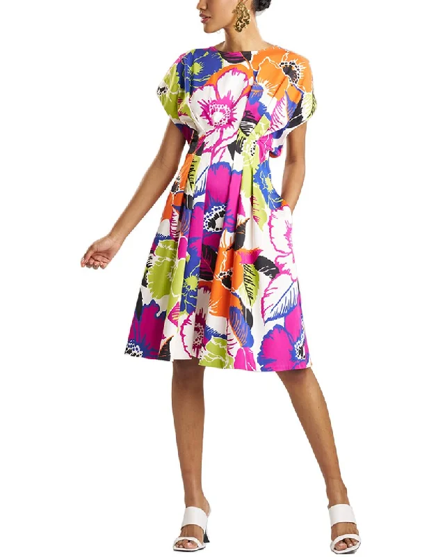 Natori Fit & Flair Pleated Dress Women's Elegant Clothing Sets