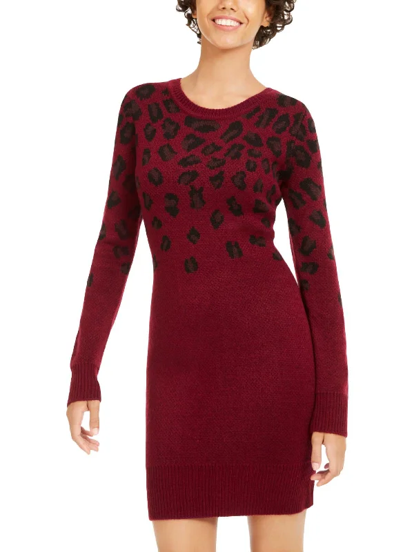 Womens Cheetah Short Sweaterdress Clothing Sales