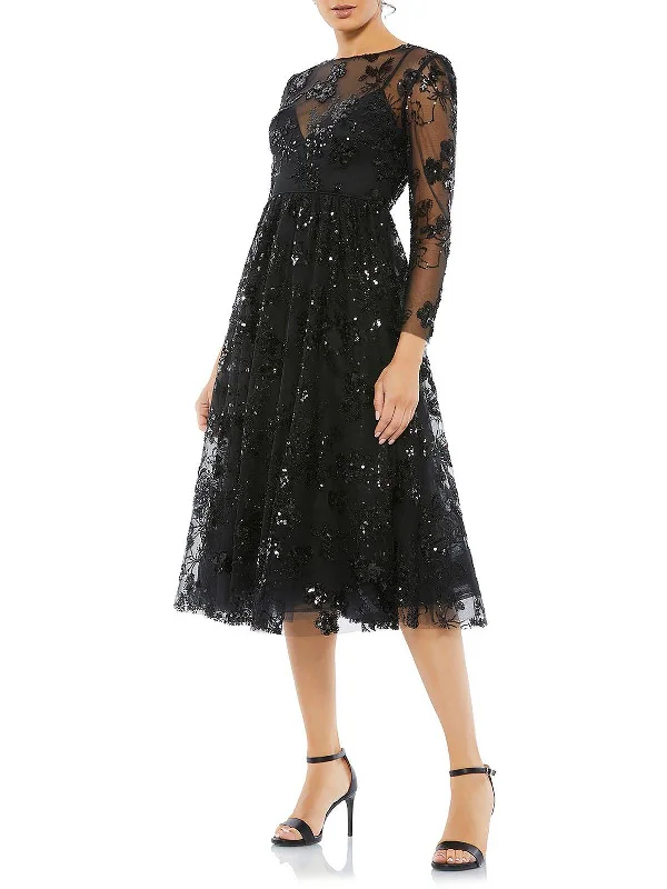 Womens Sequin Beaded Cocktail and Party Dress Sale On Sale