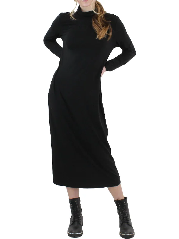 Womens Tencel Scrunch Neck Shirtdress Modern Women's Attire