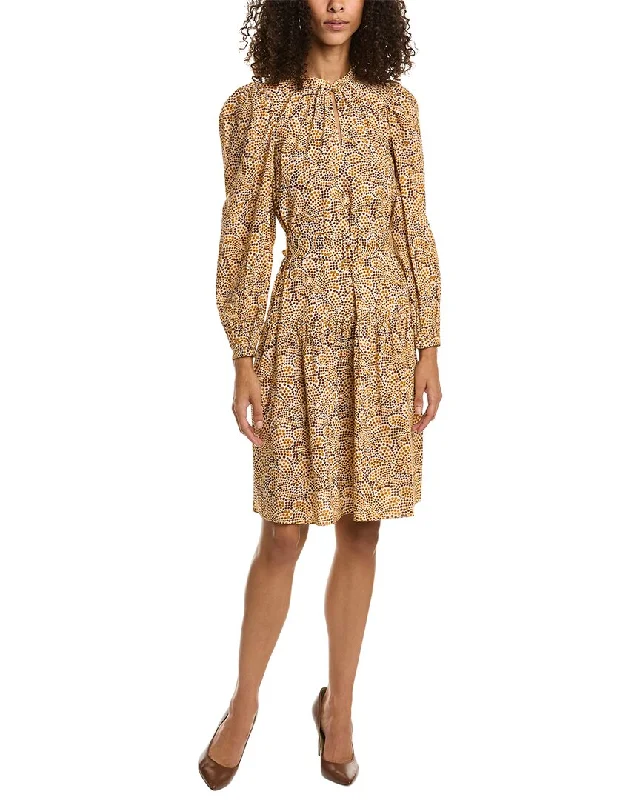 Rebecca Taylor Speckled Fleur Dress Plus Size Women Wear