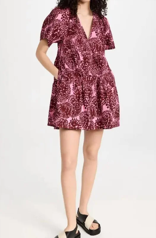 Camila Dress In Apple/rose Combo Women's Seasonal Clothing