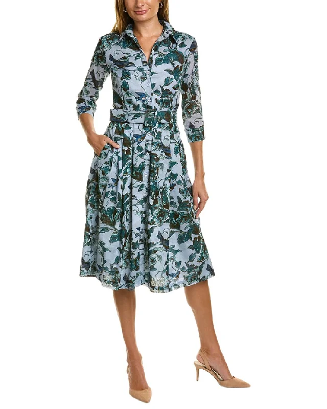 Samantha Sung Audrey 2 3/4-Sleeve Shirtdress Street Style Fashion