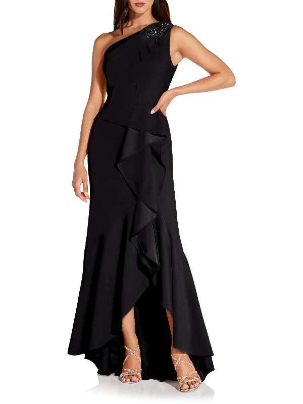 Womens Ruffled Maxi Evening Dress Fashion Women's Clothing