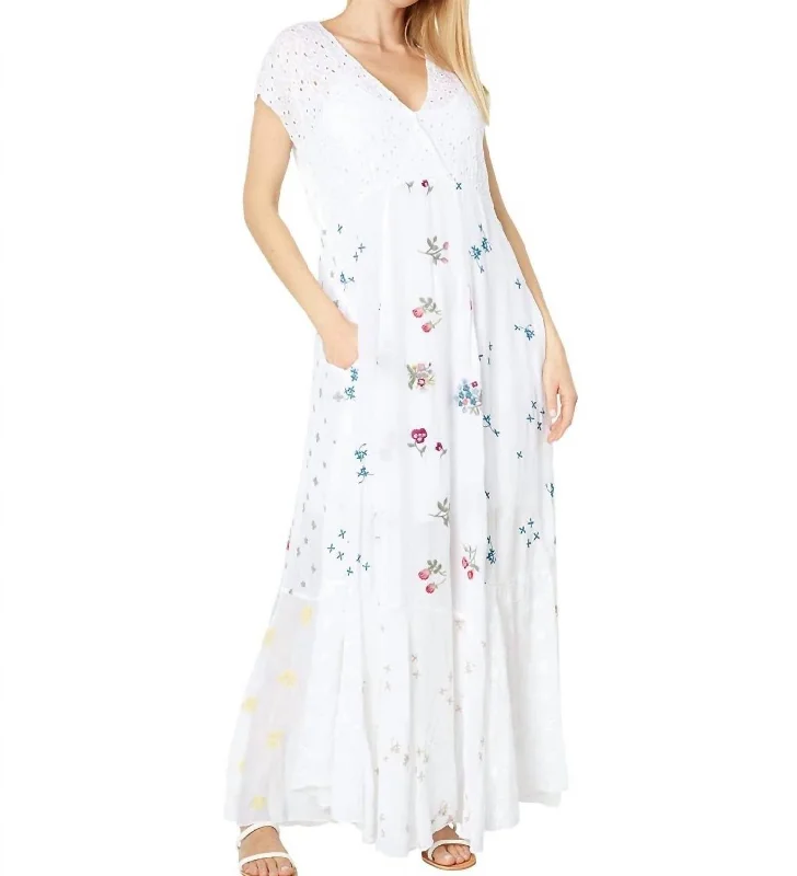 Clarabelle Slip Dress in White Elegant Women's Clothing Online