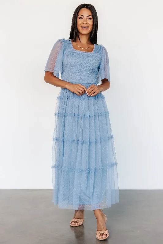 Bexley Tulle Dress | Dusty Blue Women's Casual Dresses