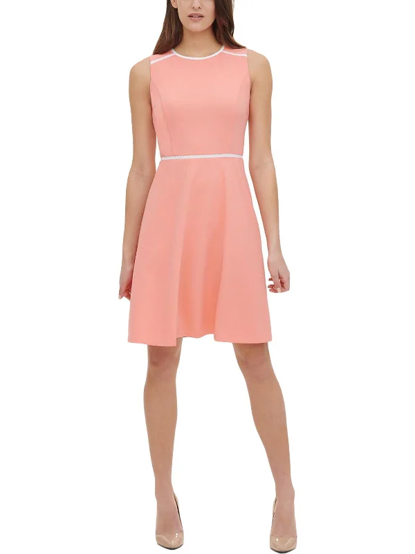 Womens Mini Scuba Fit & Flare Dress Women's Clothing Sale Online