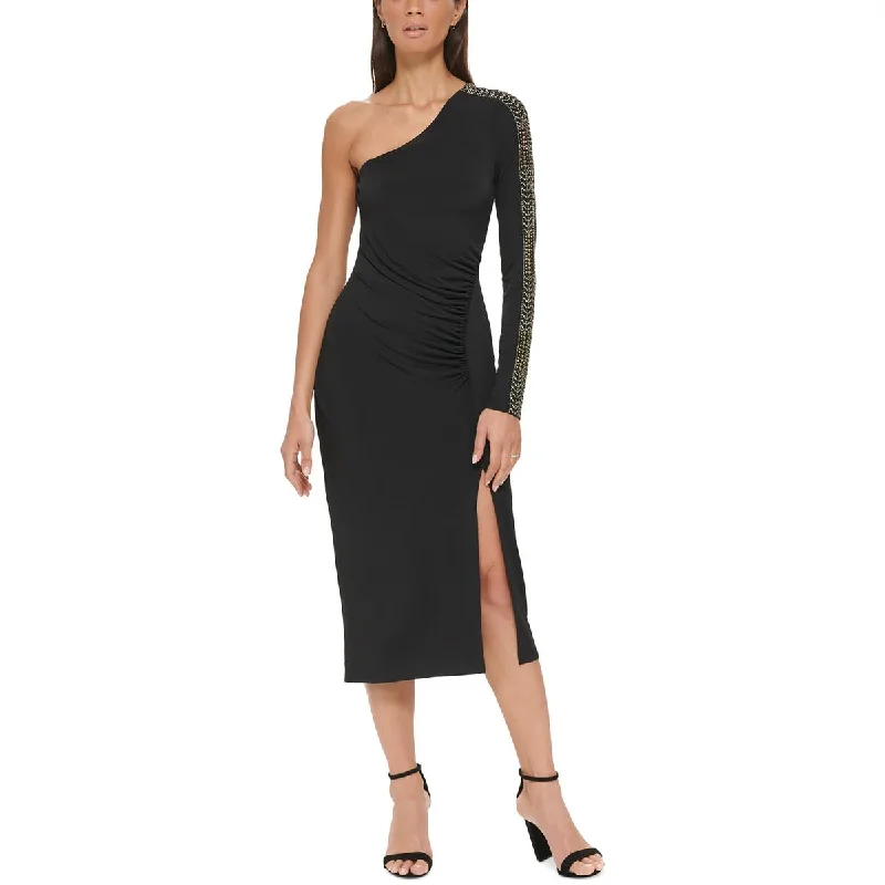 Womens Gathered Long Cocktail and Party Dress Women's Trendy Outfits