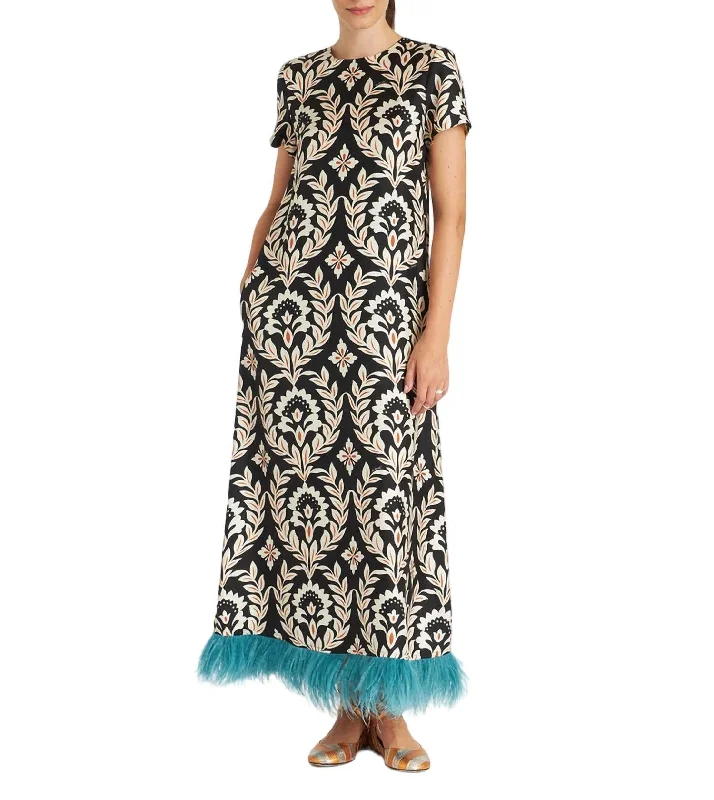 Swing Feathers Dress In Ghirlanda Women's Apparel