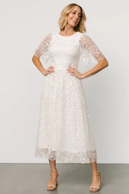 Kendra Embroidered Dress | White Casual Fashion Trends for Women