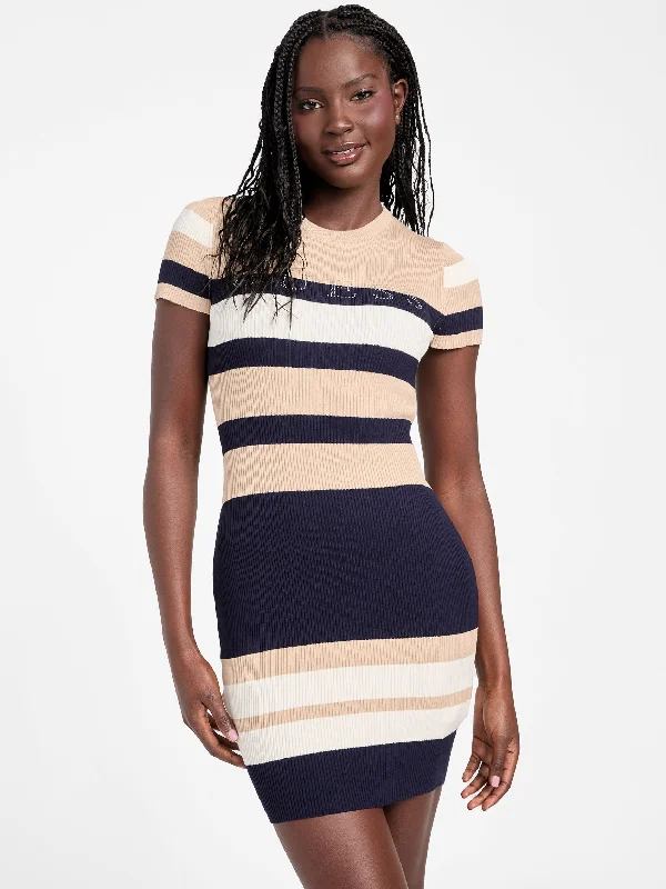 Amiri Striped Sweater Dress Formal Outfit For Women