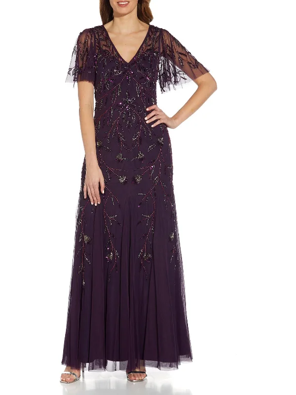 Womens Beaded Maxi Evening Dress Casual Apparel For Women