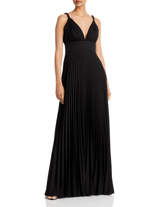 Womens V-Neck Maxi Evening Dress Women's High-Fashion Garments