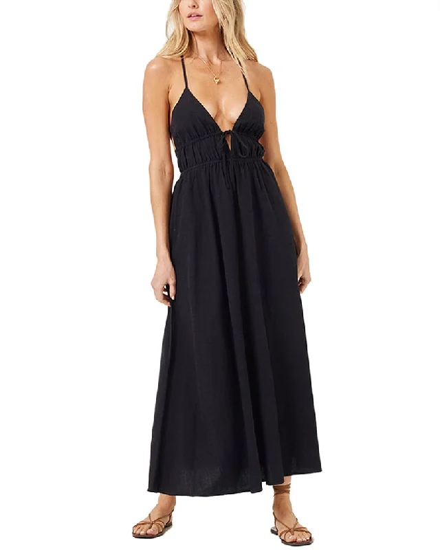 L*Space Playa Vista Linen-Blend Dress Women's Clothes And Apparel