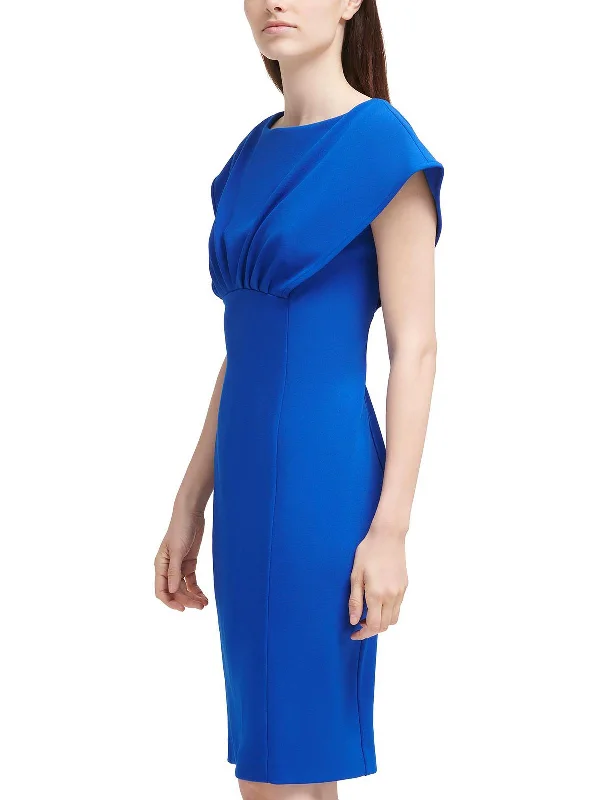 Womens Pleated Midi Sheath Dress Effortless Chic for Women