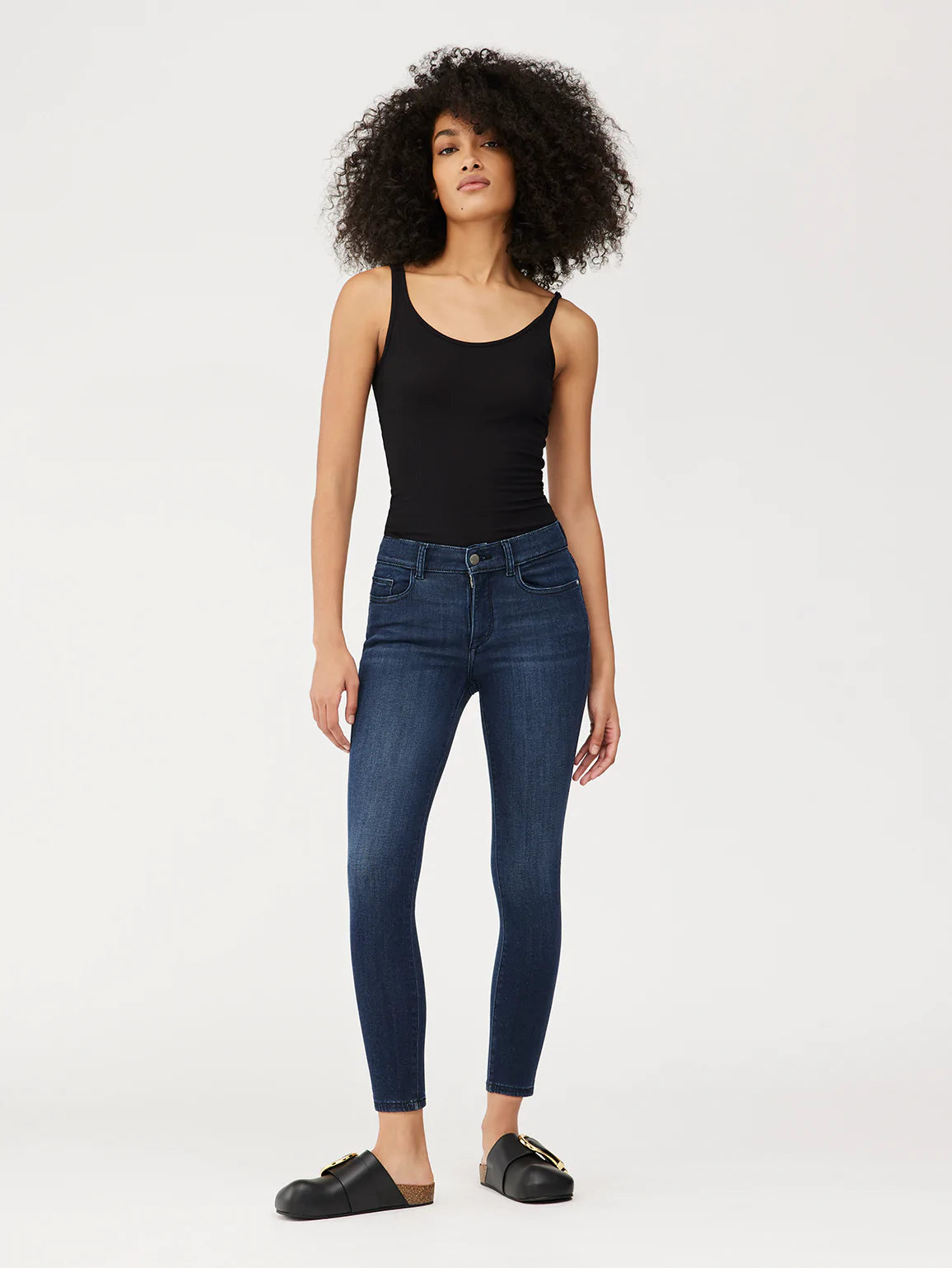 Farrow Skinny High Rise Ankle - Dark Indigo Women's Street Style Casual Wear