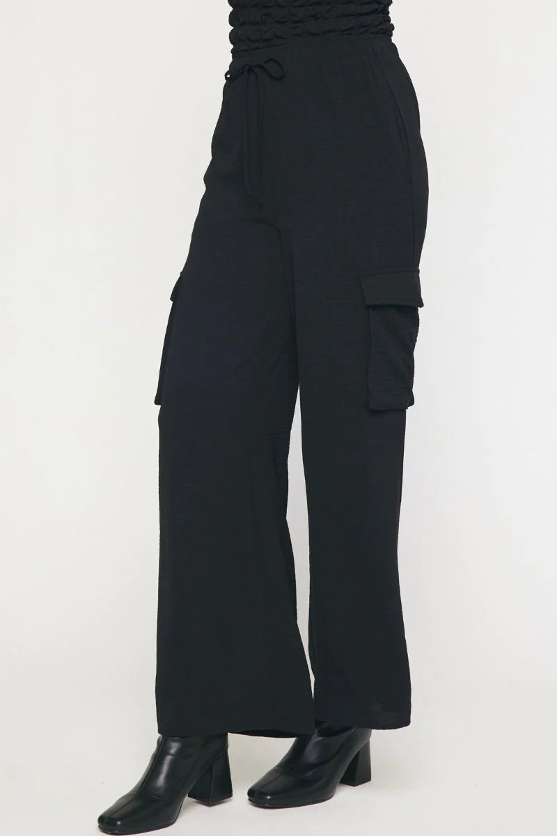 Chic Comfort Black Cargo Pants Elegant Clothing For Women