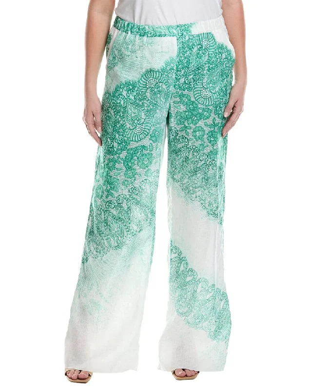 Marina Rinaldi Plus Romanzo Linen Trouser Women's Fashion-Forward Apparel