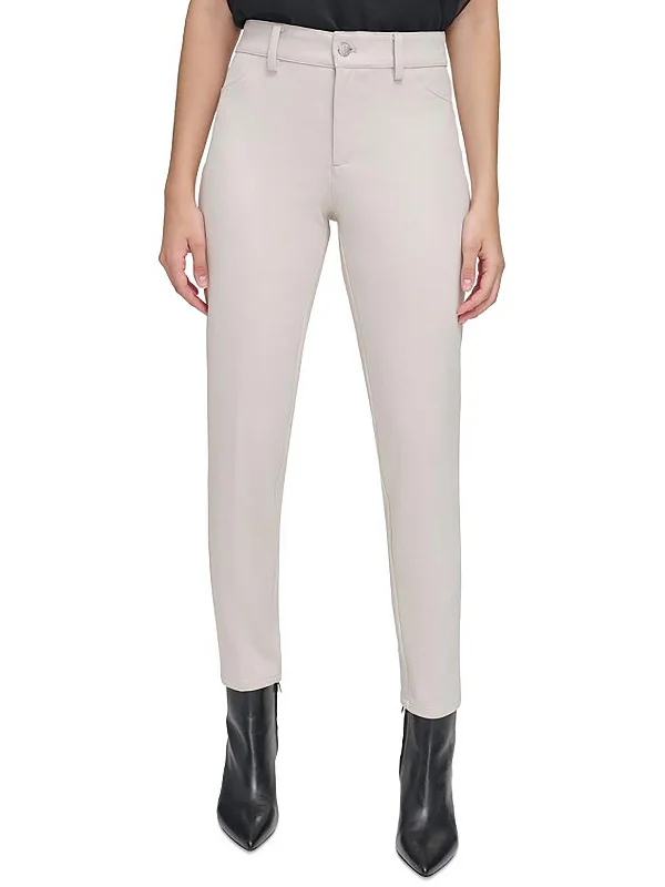 Womens Stretch High Rise Straight Leg Pants Women's Clothing Sale