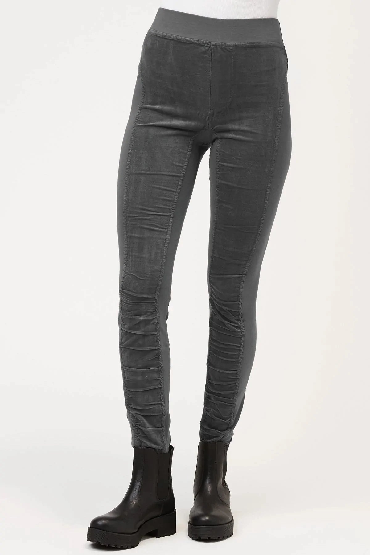 Corduroy Olso Leging - Charcoal Clothing Woman