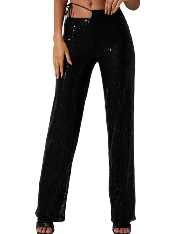 Sanju Trouser In Black Elegant Women's Attire