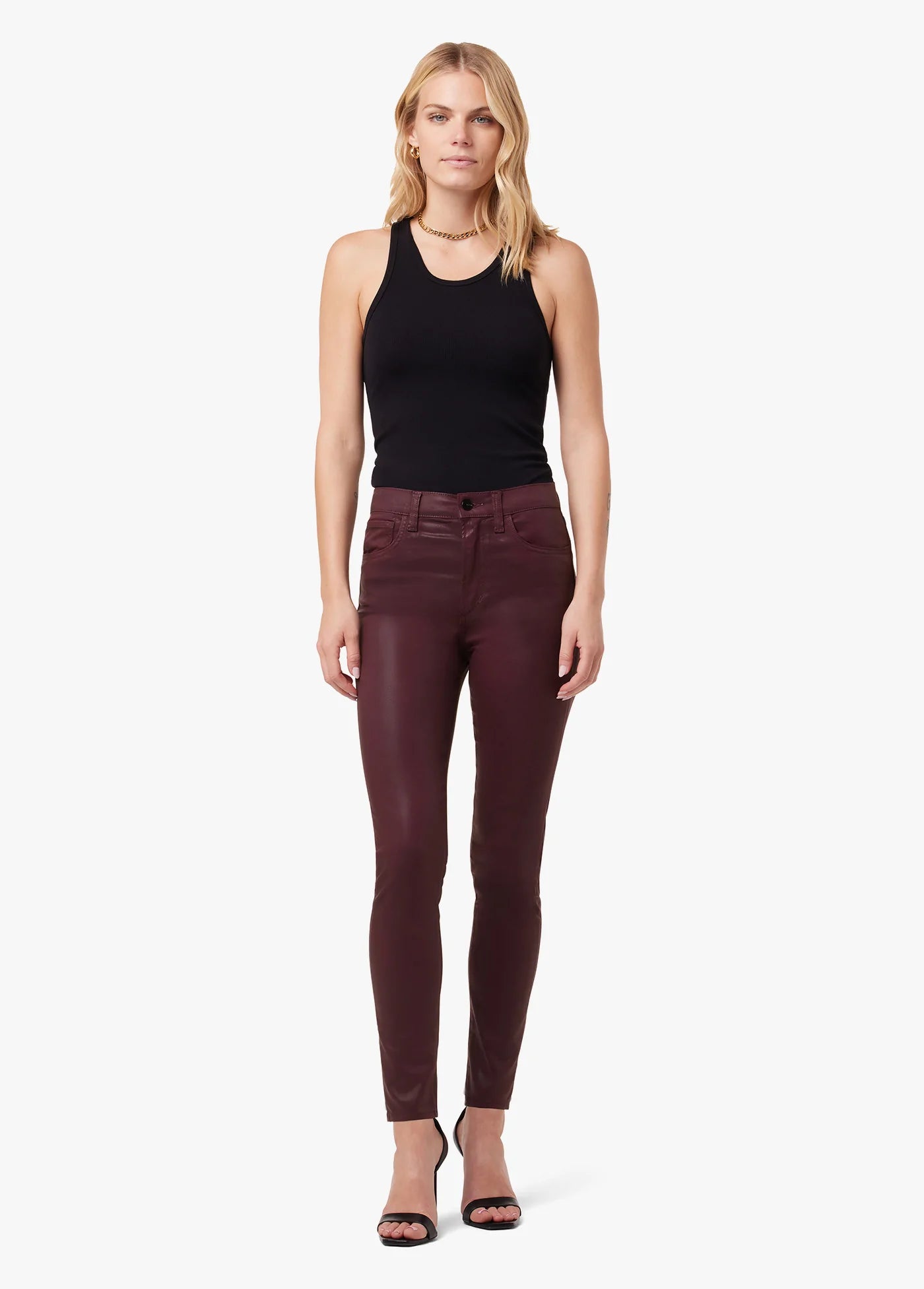 The Charlie High Rise Skinny Ankle - Vineyard Comfy Women's Outfits for Daily Wear