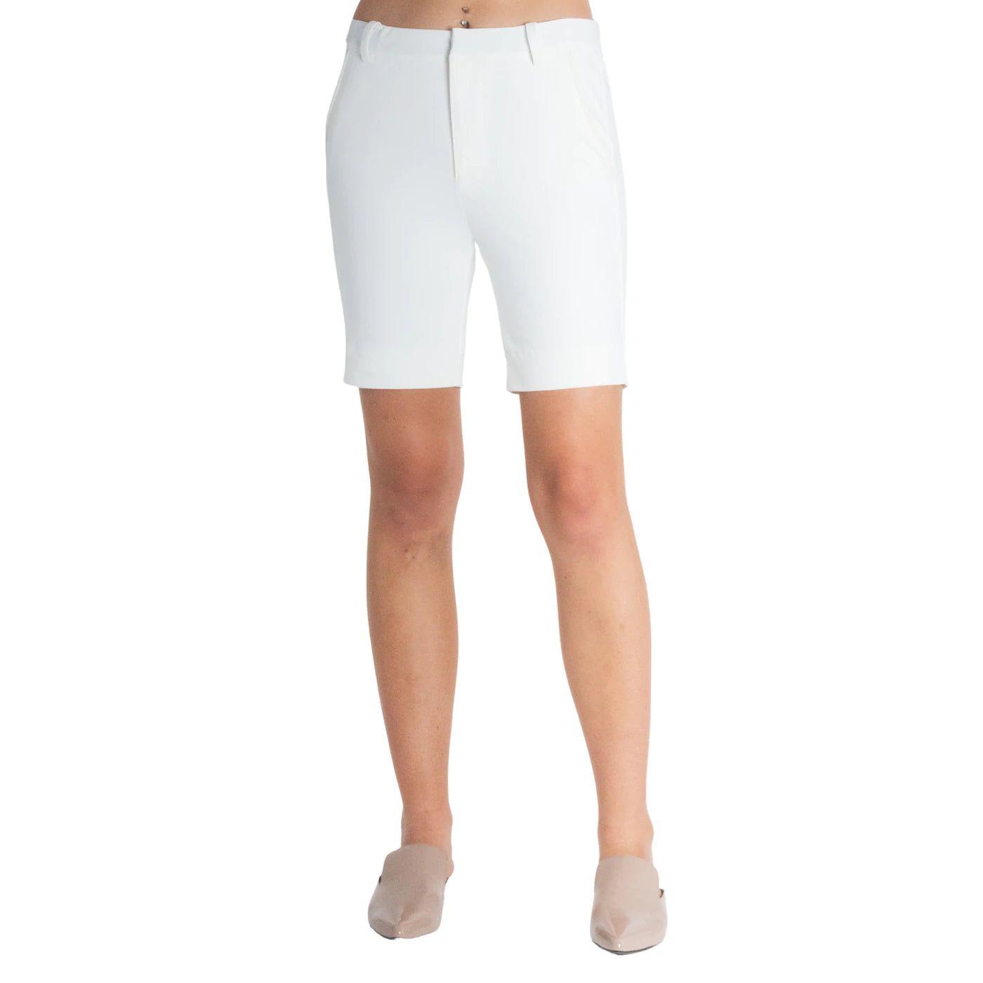 Tyler Stretch Chino Shorts - White Women's Office Attire