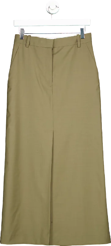 Tom James Olive Green Wide Leg Trousers UK 10 Women's Comfortable Lounge Attire