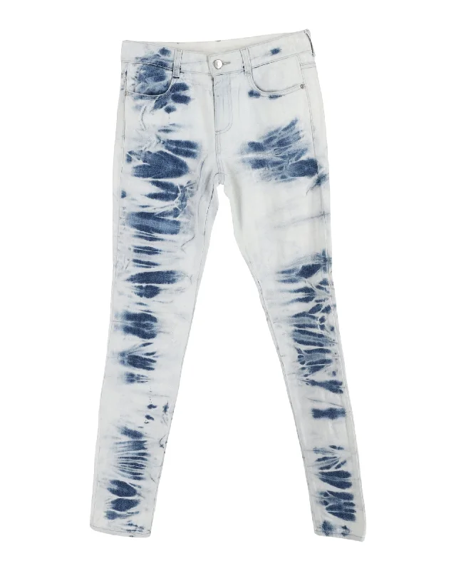 Stella McCartney Mid-Rise Jeans in Light Blue Cotton Affordable Fashion for Women