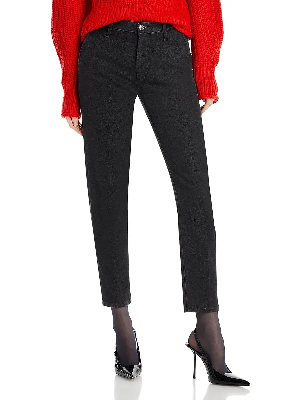 Womens Tailored Mid Rise Straight Leg Pants Clothes Women