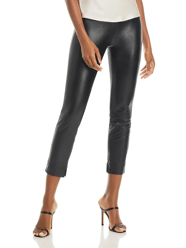 Katherine Womens Faux Leather Toothpick Skinny Pants Casual Outfit For Women