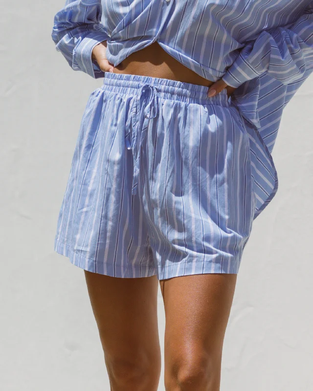 Sage Shorts | Blue Stripe Women's Everyday Clothes