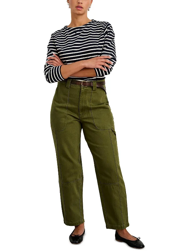 Pheobe Womens Straight Leg Utility Cargo Pants Women's Evening Wear Outfit