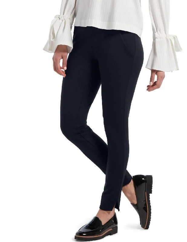 Women's Ponte 7/8 Leggings In Navy Women's Trendy Clothing